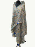 Heritage Kalamkari Hand-Embroidered Pure Wool Shawl
